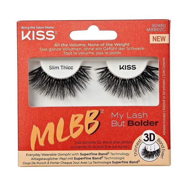 Kiss My Lash But Bolder 3D Volume Ciglia Finte 'Slim Thicc' 1 Paio-image