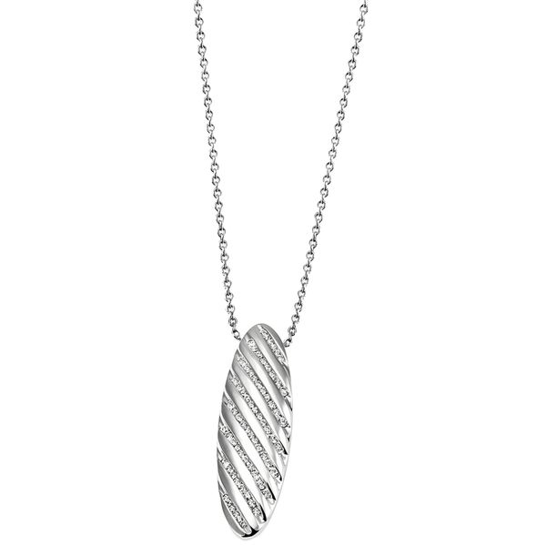 Kette Mit AnhäNger Goldmaid "925 Sterling Silber GläNzend Zirkonia Weiß", Weiß, Halsketten, Damen, 45Cm, Silber 925 (Sterlingsilber), L: 45 B: 10Mm, GläNzend, B:10Mm-image