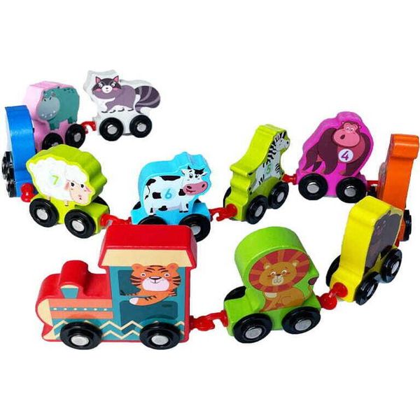 Ferrovia Di Legno - Treno - Animali Dello Zoo-image
