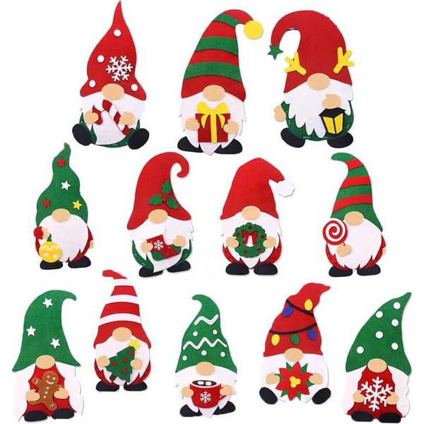 Gnomi Di Natale - Kit Di Cucito In Feltro Fai Da Te - 12 Articoli-image