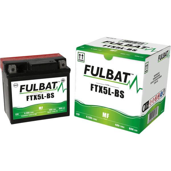 Batteria Fulbat Ful Mf - FTX5L-BS / YTX5L-BS (A Secco, Senza Manutenzione, Acido Incluso)-image