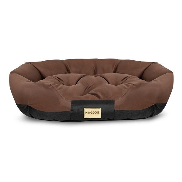 Prestige Dog Bed Pet Bed Ovale Impermeabile Pvc Codura 100% Poliestere Peso: 240Gr/M2 (115 X 95 Cm, Marrone)-image