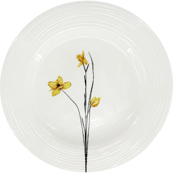 Croft Spring Piatto Basso In Porcellana 27,5 Cm, Giallo/Nero-image