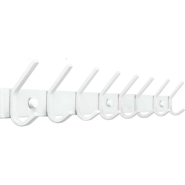 Toj Living Armadio A Muro - 62CM -16 Ganci - Ganci Per Guardaroba - Ganci Per Guardaroba A Muro - Armadio Weiß - Garderobenstange A Muro - Ganci Per Armadio A Muro - Edelstahl - Weiß-image