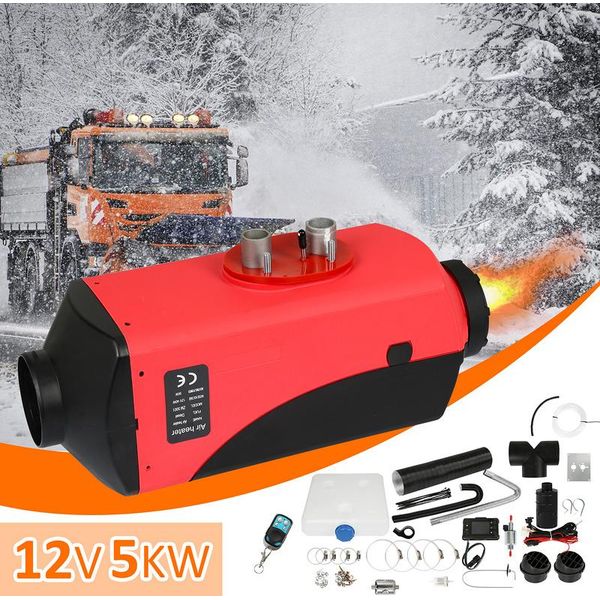 Fiqops 5KW Riscaldatore D'aria Diesel, 12V Riscaldatore Di Parcheggio Diesel, Riscaldatore Diesel Aria, Riscaldatore Di Parcheggio Aria Per Auto Camion Camper Bus Con Interruttore Lcd-image