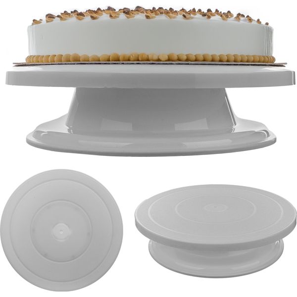 Kadax Piatto Torta Girevole 27,5 Cm, Piatto Torta Girevole In Plastica-image