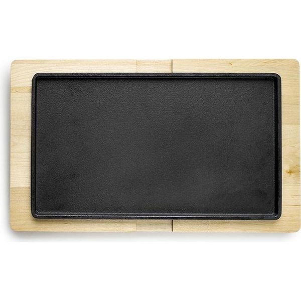 Set Da Portata Per Tapas Ibili, Ghisa/Legno, 34/40X20/24 Cm, Nero/Marrone-image