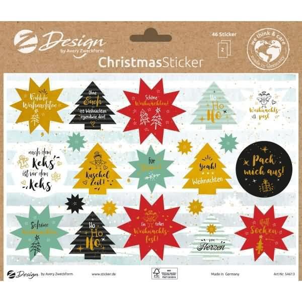 Avery Zweckform 54613 Avery Zweckform Zdesign Trend Adesivo Natale-image