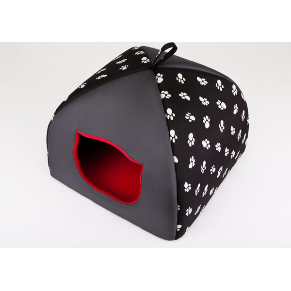 Letto Per Gatti Divano Per Gatti Cuscino Per Gatti Cestino Per Gatti Letto Per Gatti Divano Per Animali Domestici Morbido Letto Per Animali Domestici Lettino Per Gatti Cuscino R1 - 38 X 38 Cm Nero In Zampe-image