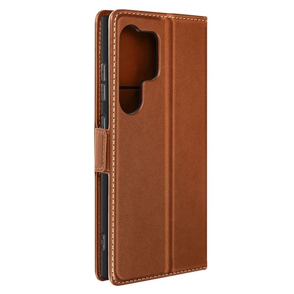 Avizar, Custodia A Portafoglio Per Samsung Galaxy S24 Ultra Con Patta Magnetica, Marrone-image