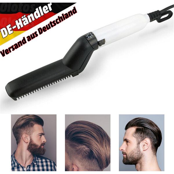 Spazzola Di Raddrizzamento Dei Capelli Spazzola Di Raddrizzamento Della Barba Spazzola Elettrica Di Raddrizzamento Dei Capelli Raddrizzatore Della Barba Per Gli Uomini Pettine Multifunzione-image
