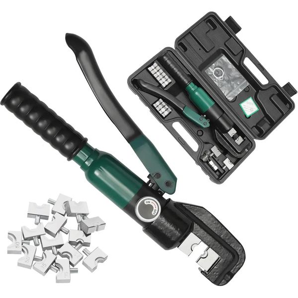 Pinza A Crimpare Idraulica, Forza Di Crimpatura 60 Kn, Matrice Multidimensionale, Verde-image
