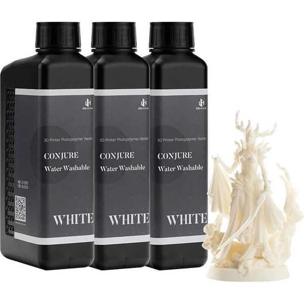 Resina Fotopolimerica Per Stampanti 3D, Lavabile In Acqua, Alta Precisione, Bianco-3 Kg-image