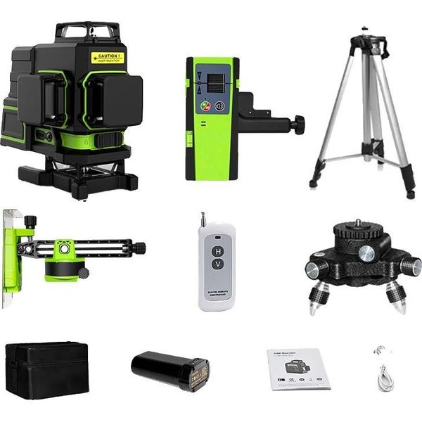 Livella Laser A Raggio Verde, Linee Laser 3D/4D, Funzione Di Autolivellamento, ME16R DC12G BL12 H15-image