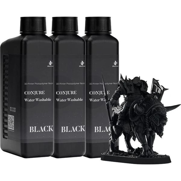 Resina Fotopolimerica Per Stampanti 3D, Lavabile In Acqua, Di Alta Precisione, Nero-3 Kg-image