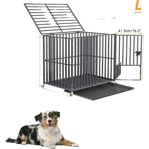 Gabbia Per Cani, Struttura Robusta, Design A Tre Porte, L-image