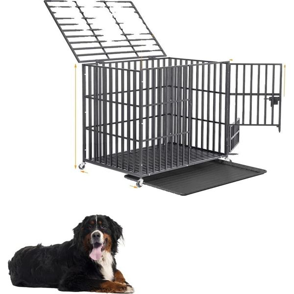 Gabbia Per Cani, Struttura Robusta, Design A Tre Porte, Xxl-image
