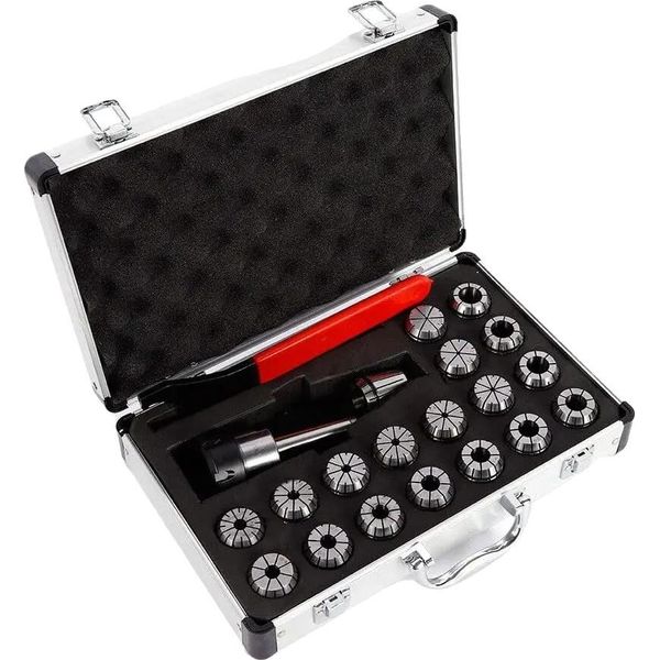 Set Di Pinze Di Serraggio Di Precisione Per Utensili Cnc, 19 Pezzi ER32, Acciaio Legato Di Alta Qualità, Campo Di Serraggio 1-20 Mm-image