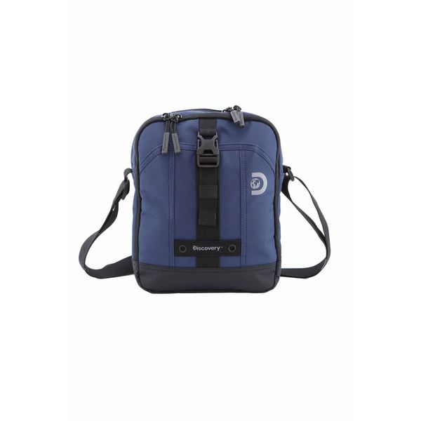 Schultertasche Discovery "Shield", Damen, Gr. B/H/T: 26Cm X 29Cm X 28Cm, Blau, Kunstfaser, Unifarben, Taschen Schultertasche, Aus Recyceltem Rpet-Polyester-image