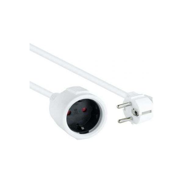 Nanocable 10.22.0605-W - Cavo Di Prolunga, Da Spina Schuko CEE7 A Presa Schuko CEE7, 100% Rame 1,5 Mm2, Bianco, 5 M-image