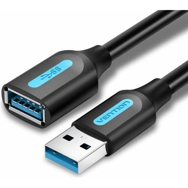 Extension Cable Usb 3.0 Male To Female Vention Cbhbh 2M Black-image