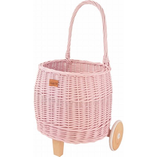 Cesto Portagiochi Rosa Su Ruote Pully-image