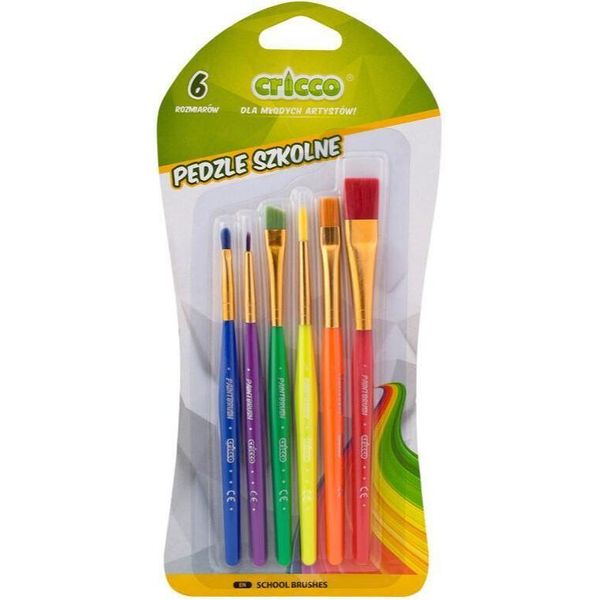 Pennelli Colorati Per La Scuola 6 Pezzi Cricco-image