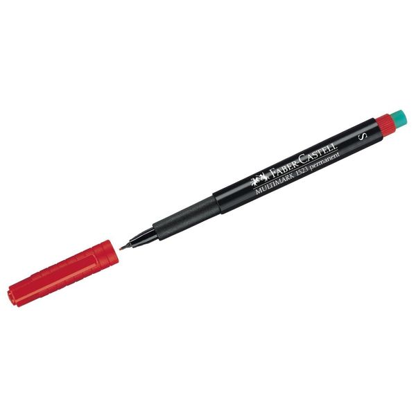 Faber-Castell 152321 Marcatore Cd Multimark - Permanente, S, Rosso-image