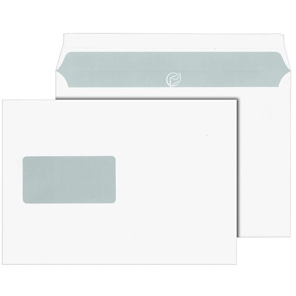 Mailmedia 30015978 Mailmedia BriefumschläGe Din C5 Mit Fenster Weiß Haftklebend 500 St.-image