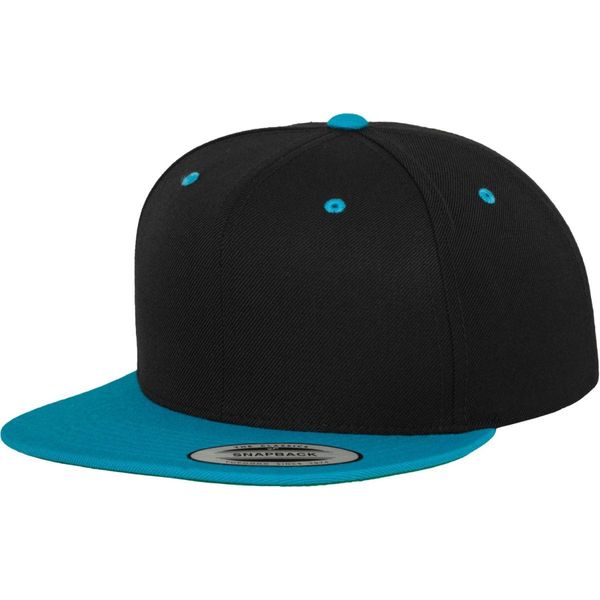 Flexfit 6089MT | Cappellino Classico A Due Toni - Colore: Nero/Teal - Taglia: Unica-image
