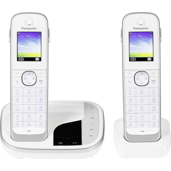 Panasonic KX-TGJ322GW - Telefono Cordless - Segreteria Telefonica Con Id Chiamante - Dect - Bianco + Cornetta Aggiuntiva-image