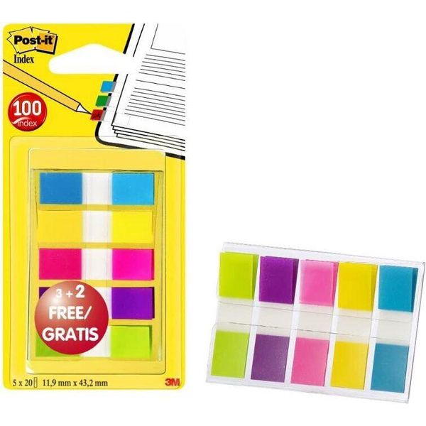 Marcatore Adesivo Post-It Index Mini, 11,9 X 43,2 Mm, Confezione Risparmio-image