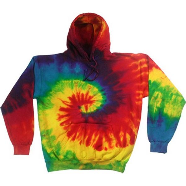 Colortone Felpa Unisex Con Cappuccio / Maglione Con Cappuccio, Look Batik RW4121 (Large) (Arcobaleno)-image