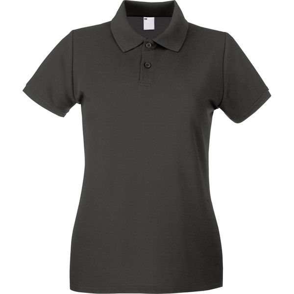 Fruit Of The Loom - Poloshirt Da Donna A Maniche Corte BC3906 (Large) (Antracite)-image