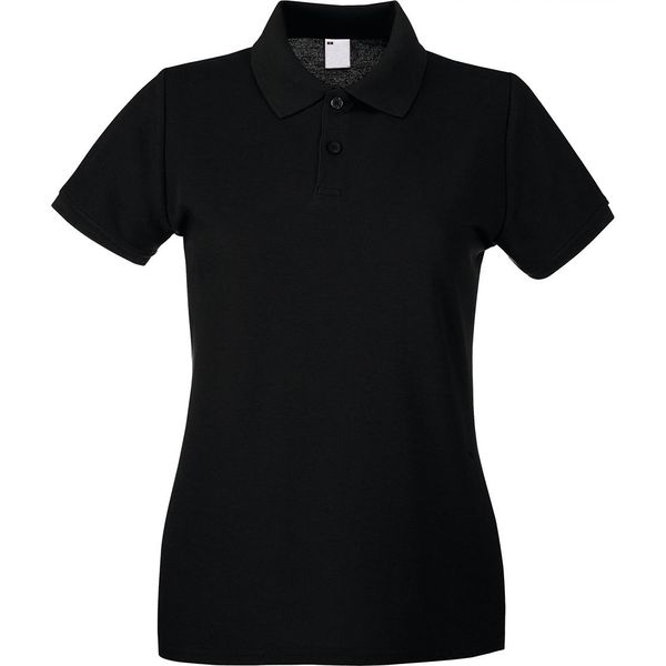 Fruit Of The Loom - Poloshirt Da Donna A Maniche Corte BC3906 (Large) (Nero)-image