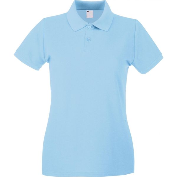 Fruit Of The Loom - Poloshirt Da Donna A Maniche Corte BC3906 (Xl) (Azzurro)-image