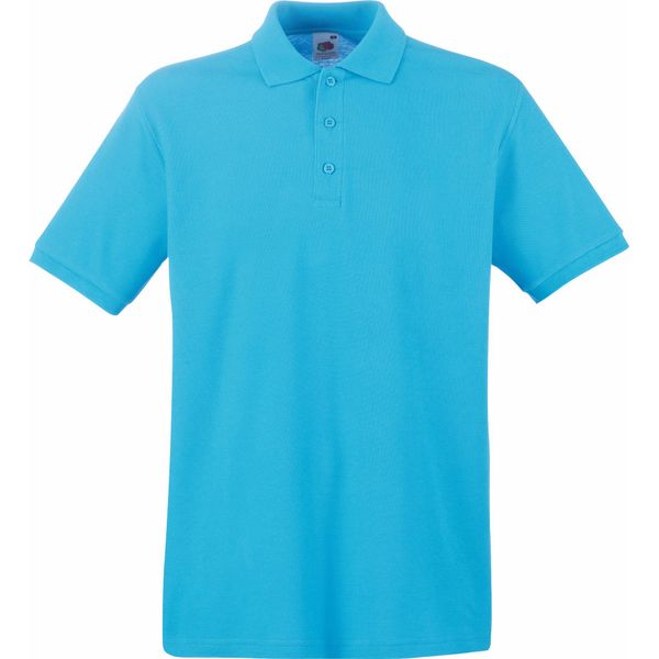 Polo Fruit Of The Loom Premium Herren, Kurzarm BC1381 (2XL) (Azurblau)-image