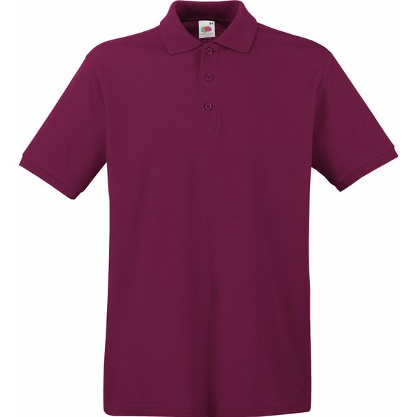 Polo Fruit Of The Loom Premium Herren, Kurzarm BC1381 (Xl) (Burgunder)-image
