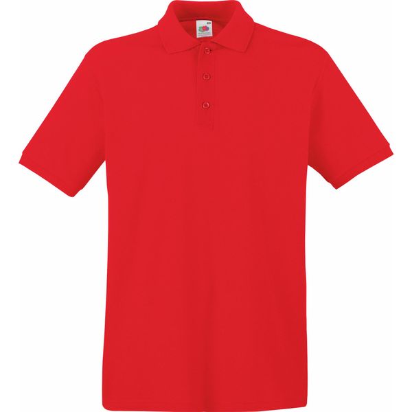 Polo Fruit Of The Loom Premium Herren, Kurzarm BC1381 (2XL) (Rot)-image