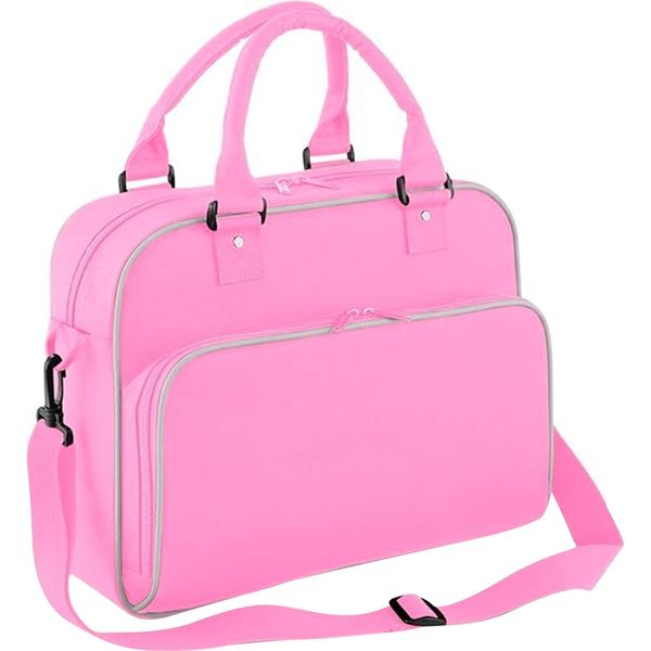 Bagbase Compact Junior Dance Messenger Bagbase, 15 Litri (2 Pezzi/Confezione) BC4343 (Taglia Unica) (Rosa/Grigio Chiaro)-image