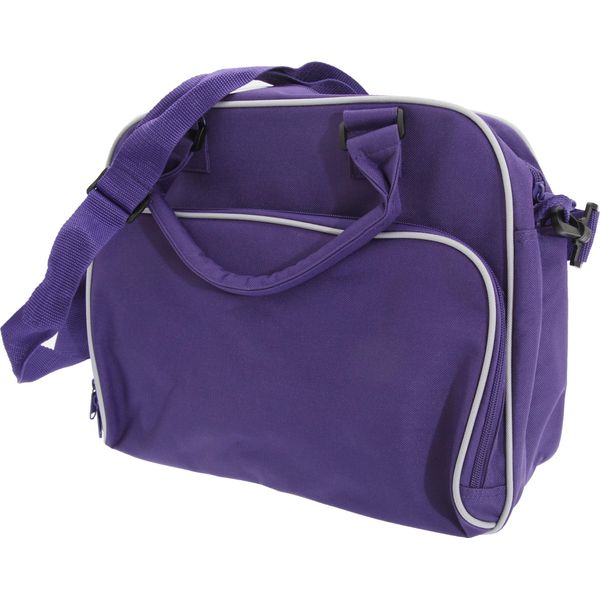 Bagbase Compact Junior Dance Messenger Bagbase, 15 Litri BC3135 (Taglia Unica) (Viola/Grigio Chiaro)-image