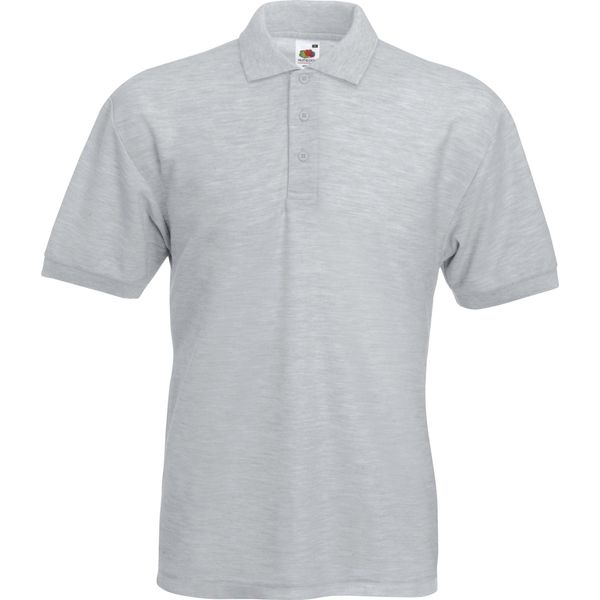 Polo Fruit Of The Loom 65/35 Herren Piqué, Kurzarm BC388 (4XL) (Hellgrau)-image