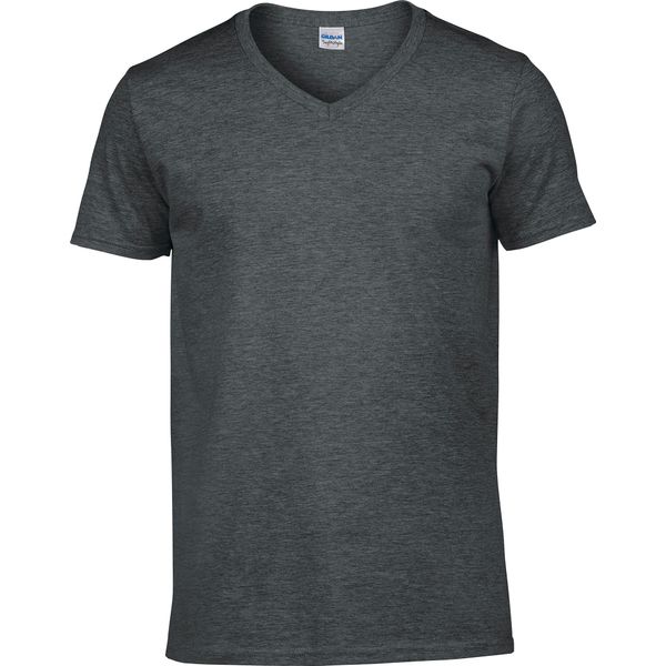 Maglietta Da Uomo Gildan Soft Style, Scollo A V, Maniche Corte BC490 (3XL) (Grigio Melange)-image