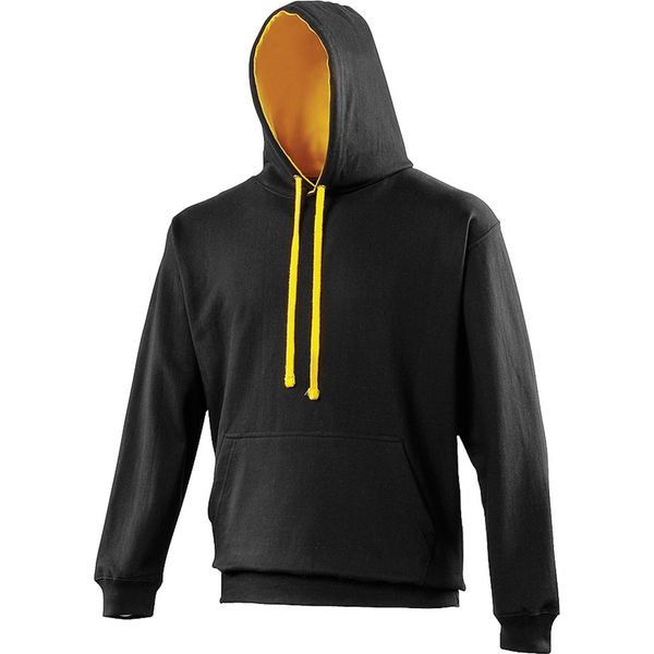 Felpa Con Cappuccio Awdis / Felpa Con Cappuccio RW165 (Xs) (Nero/Giallo Oro)-image