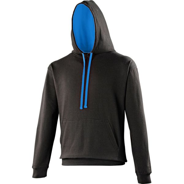 Felpa Con Cappuccio Awdis / Felpa Con Cappuccio RW165 (Xs) (Nero/Blu Zaffiro)-image