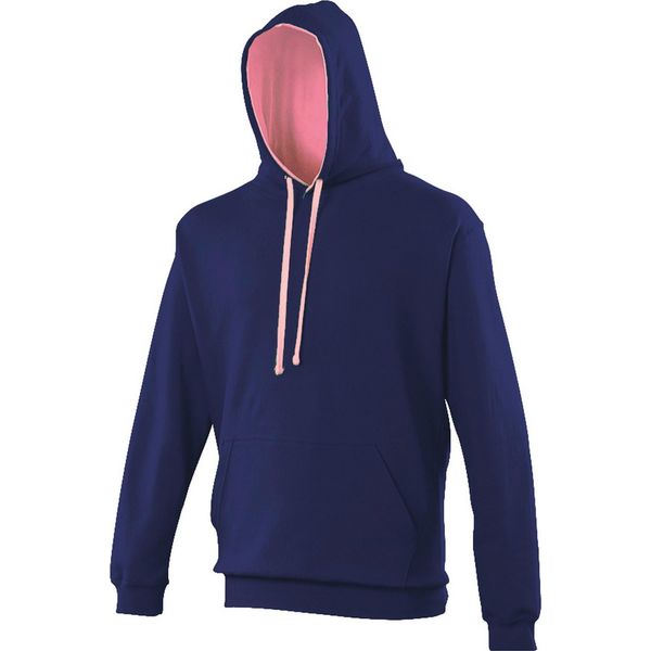 Maglia Con Cappuccio Awdis / Felpa Con Cappuccio RW165 (Xl) (Oxford Navy/Rosa)-image