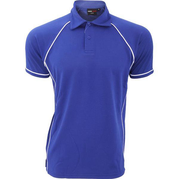Polo Sportiva Finden & Hales Da Uomo, Manica Corta RW427 (2XL) (Blu Reale/Bianco)-image