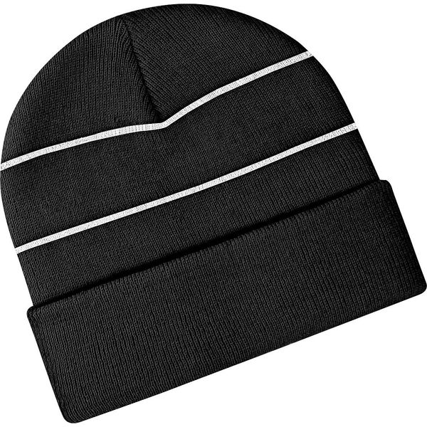 Beechfield Unisex Hi-Vis Berretto Invernale / Cappello A Maglia RW208 (Taglia Unica) (Nero)-image