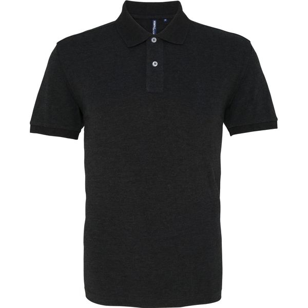 Polo Asquith & Fox Da Uomo, Manica Corta RW3471 (L) (Nero Screziato)-image