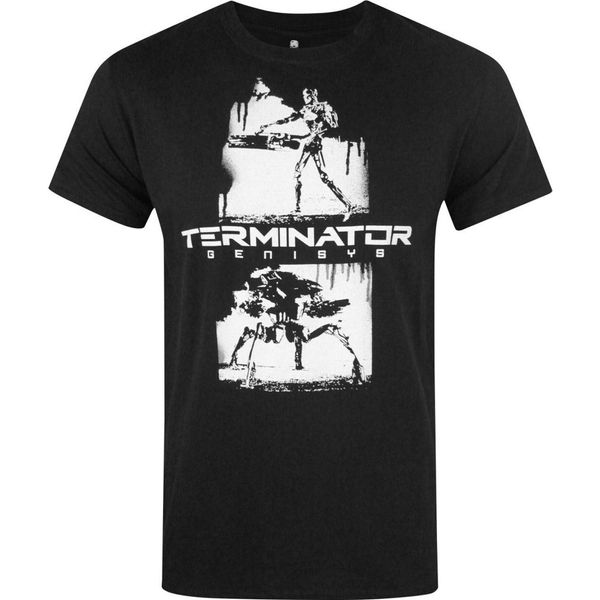 Maglietta Terminator Genisys Graffiti Uomo NS4049 (S) (Nero)-image
